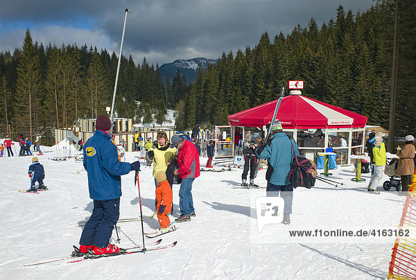 Skigebiet in Jasna  Lukova  Niedere Tatra  Slowakei