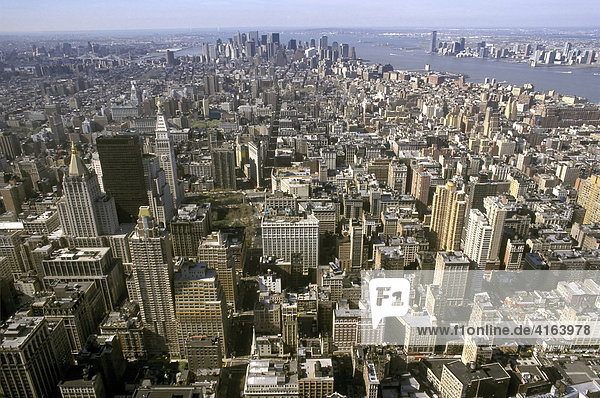 New York  USA  Blick vom Empire State Building