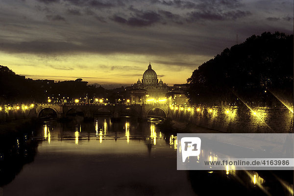 Rom  Italien  Blick über den Tiber