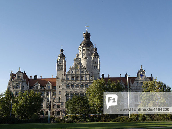Neues Rathaus  Leipzig  Sachsen  Deutschland