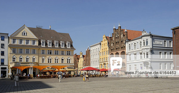 Old market square  Stralsund  Mecklenburg-Western Pomerania  Germany