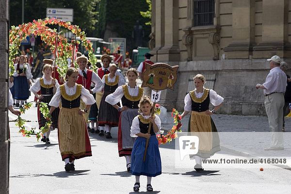 Kiliani festive procession Würzburg Wuerzburg Franconia Bavaria Germany