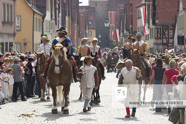 Historic procession in Rothenburg ob der Tauber - Bavaria - Germany