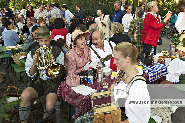 Festival Kocherlball in English Garden in Munich - morning - Bavaria