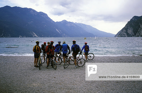 Lake Gardasee Riva del Garda Mountainbiker Trentino - Italy