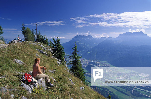 Inn valley Kufstein - view from Pendling mountain Tyrol Austria