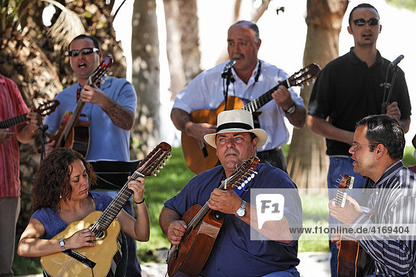 Folklore music at sunday market in Antigua   Fuerteventura   Canary Islands