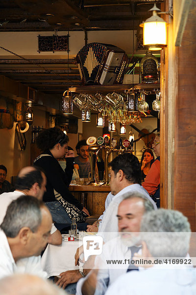 Bar in Heraklion (Iraklion)  Crete  Greece