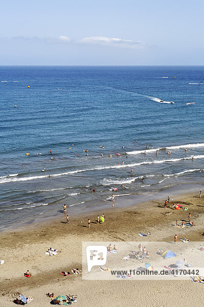 Beach Playa del Ingles  Costa Canaria  Gran Canaria  Spain
