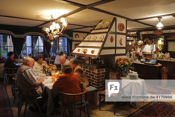 Restaurant Hotel Rhoenhaeuschen near Bischofsheim  Rhoen  Franconia  Bavaria  Germany