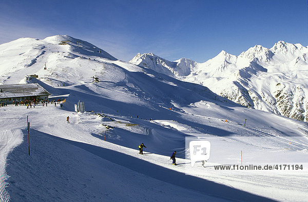 Ski slopes  Fiss  Tyrol  Austria