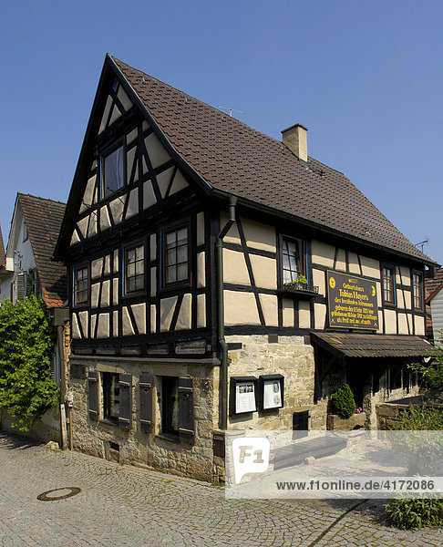 Geburtshaus des Physikers Tobias MAYER  Marbach am Neckar  Baden-Württemberg  Deutschland