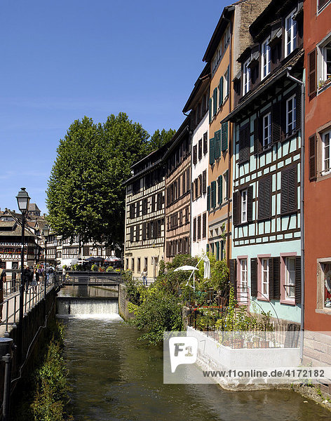 Fachwerkhäuser in Petite France  Straßburg  Elsaß  Frankreich
