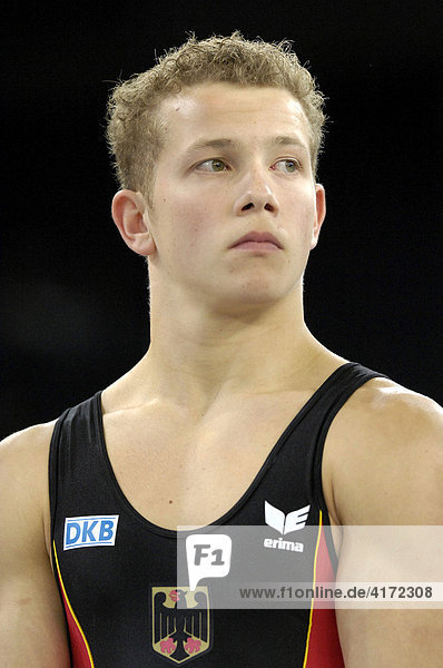 Kunstturnen Fabian HAMBÜCHEN GER Portrait Kunstturn-WM 2007 Stuttgart Baden-Württemberg Deutschland
