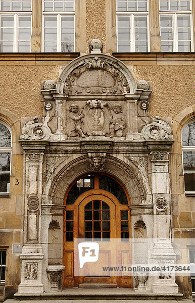 Eingang einer Hebammenschule  Bamberg  Oberfranken  Bayern  Deutschland  Europa