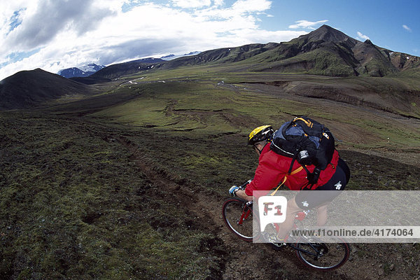 Mountain biking  Hveravellir  Pjofadalir  Iceland