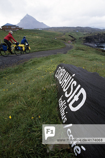 Mountain biking  Hellnar  Anarstapi  Snaefellsness  Iceland