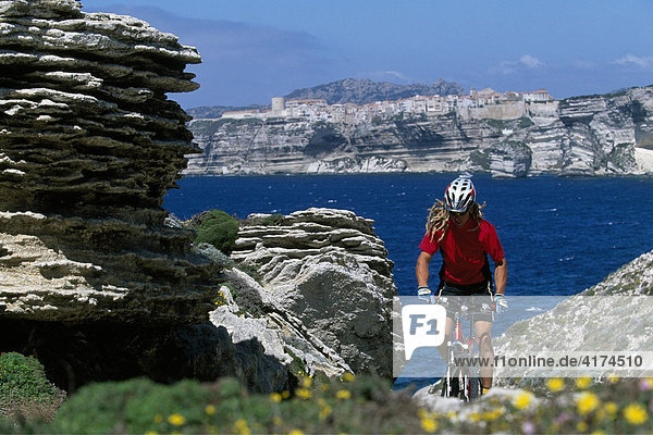 Mountainbiker  Bonifacio  Corsica  France