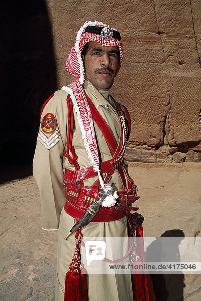Bedouin officer  Wadi Rum  Jordan  Asia