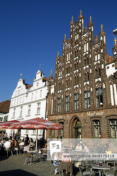 Rathausplatz  Stralsund  Mecklenburg-Vorpommern  Deutschland
