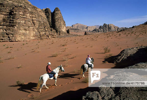 Rider  Wadi Rum  Jordan  Asia