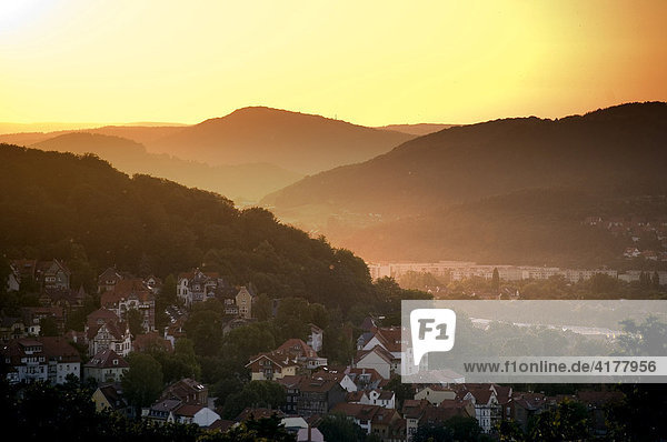 Blick auf Eisenach  Thüringen  Deutschland