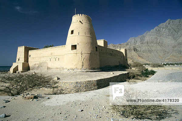Festung von Khasab  Oman  Arabien  Arabische Halbinsel  Mittelasien  Asien