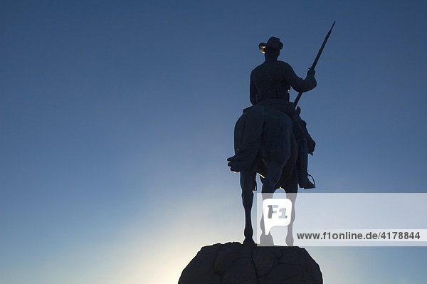 Denkmal eines Schutztruppenreiters  Windhoek  Namibia  Süd-West-Afrika  Afrika