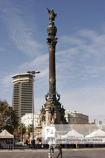 Kolumbus-Denkmal  Barcelona  Spanien