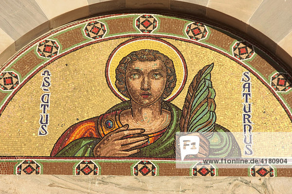 Mosaic at the cathedral of Cagliari (Church Santa Maria di Castello) Cagliari  Sardinia  Italy  Europe
