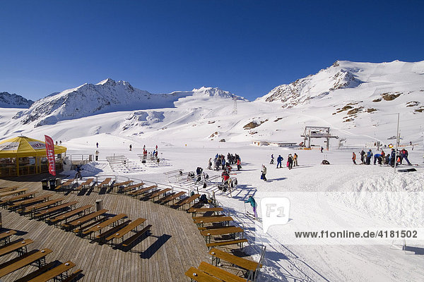 Skigebiet Pitztaler Gletscher  Ötztaler Alpen  Tirol  Österreich  Europa