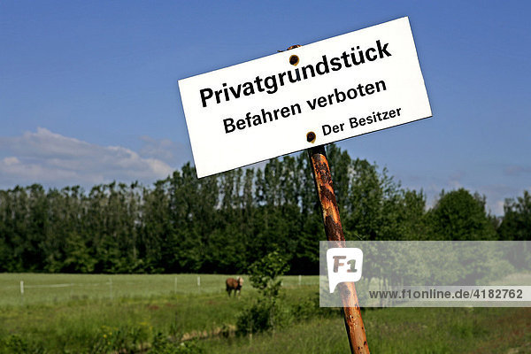 Sign private property askew