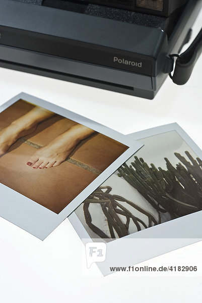 Polaroidkamera und Paloroidbilder