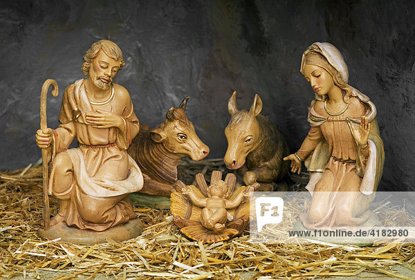 Christmas crib with the Holy family