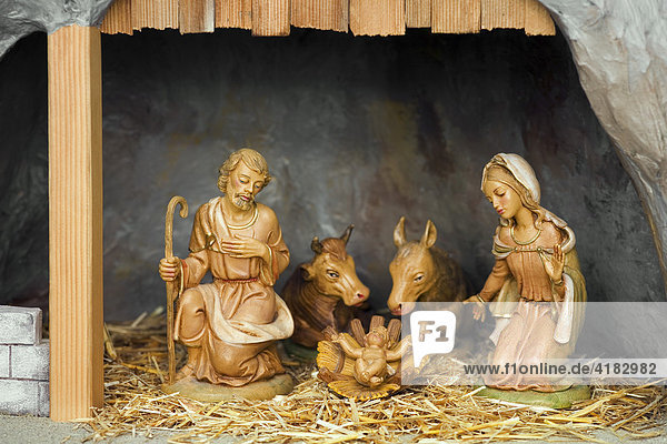 Christmas crib with the Holy family