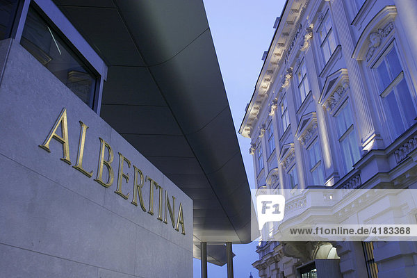 Die Albertina (Museum mit grafischer Sammlung)  Wien  Österreich  Europa