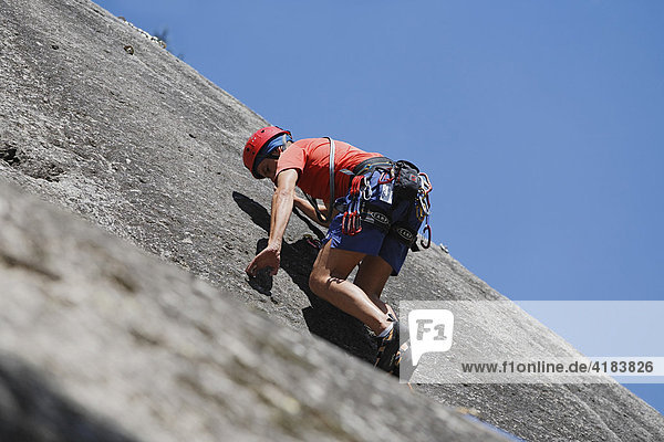 Climbing in Ailefroide  Provence-Alpes-Cote de Azur  Hautes-Alpes  France