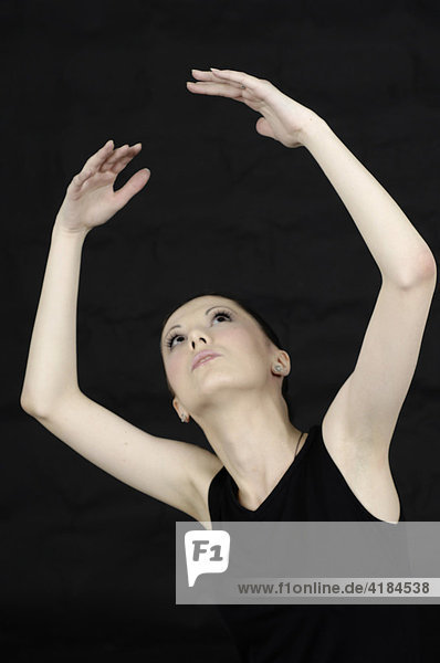 Young female ballet dancer  ballerina  dance pose