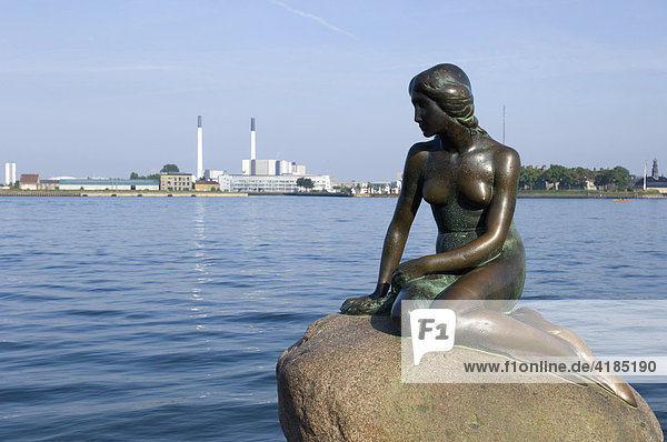 Die Kleine Meerjungfrau Wahrzeichen Von Kopenhagen Danemark