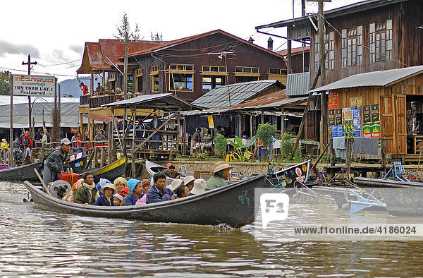 Iwama Village at the lake Inle  Myanmar  Burma