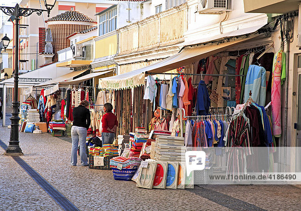 Shopping street  Vila Real de Santo Antonio  Algarve  Portugal