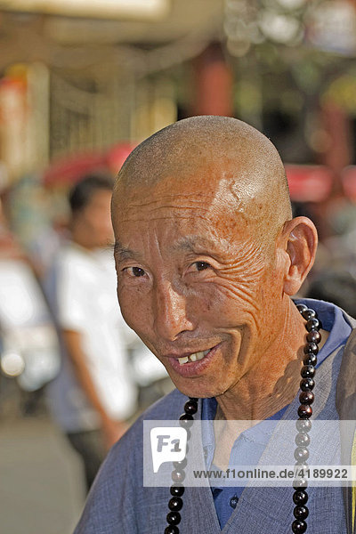 Old monk in Hanoi  Vietnam