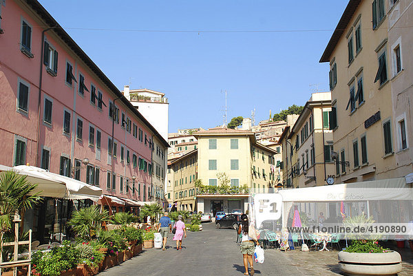 Piazza Cavour Portoferraio Insel Elba Toskana Italien