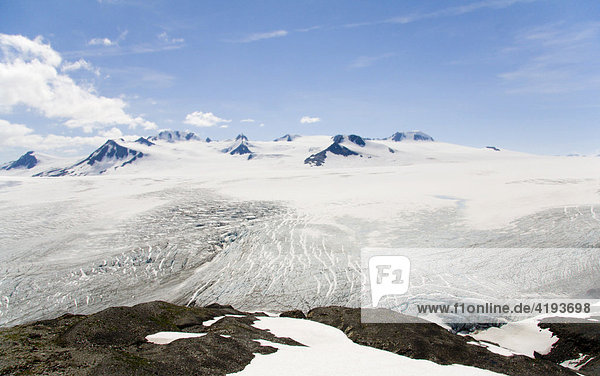 Eisfeld  Gletscher  Harding Icefield  Kenai-Halbinsel  Alaska  USA