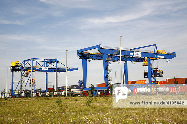 Container port Duisburg North Rhine-Westphalia Germany