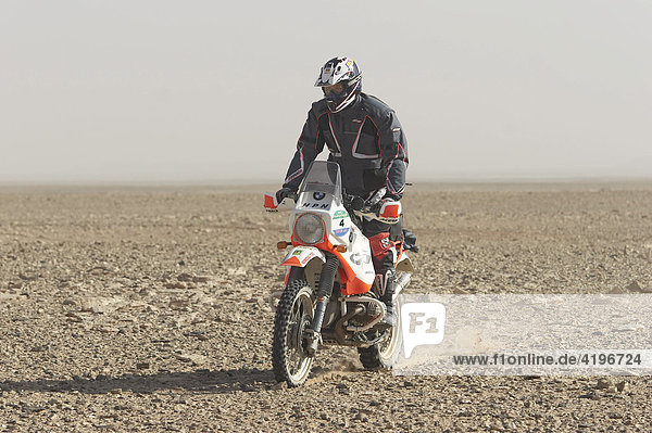 BMW Bike at a rallye in desert