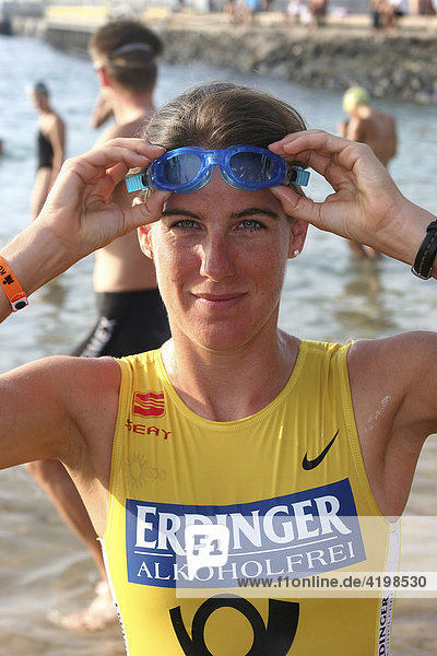 Die deutsche Triathletin Nicole Leder