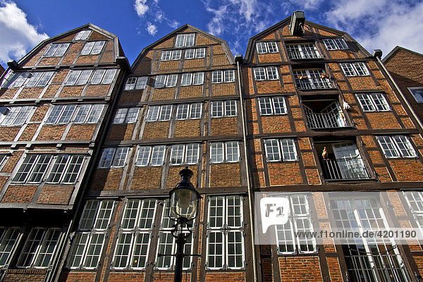 Historic timber-framed houses in the historic centre of Hamburg  Germany