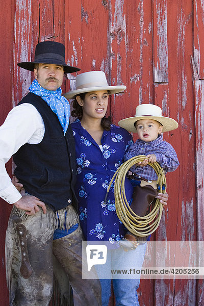 Cowboy-Familie  Wilder Westen  Oregon  USA