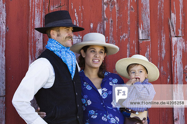 Cowboy-Familie  Wilder Westen  Oregon  USA